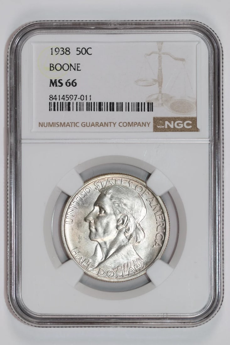 MS66 NGC Half Dollar Commemorative 1938: MS66 NGC Half Dollar Commemorative 1938 MS66 NGC Half Dollar Commemorative 1938 features an uncirculated grade, showcasing its exceptional condition. Certified by the Numismatic Guaranty Corporation (