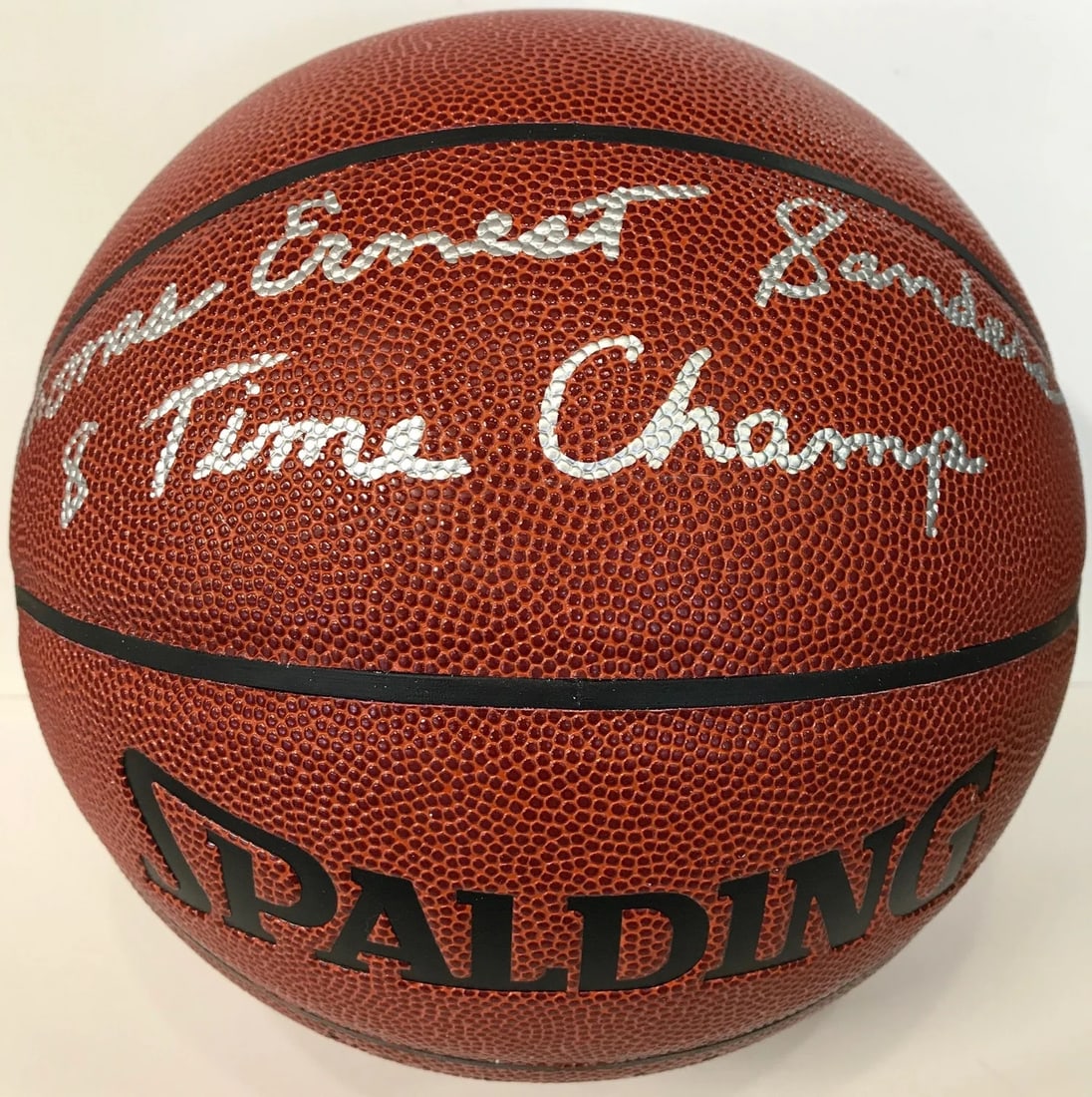 Ernest Sanders Thomas Signed Basketball Spalding (1 of 2)
