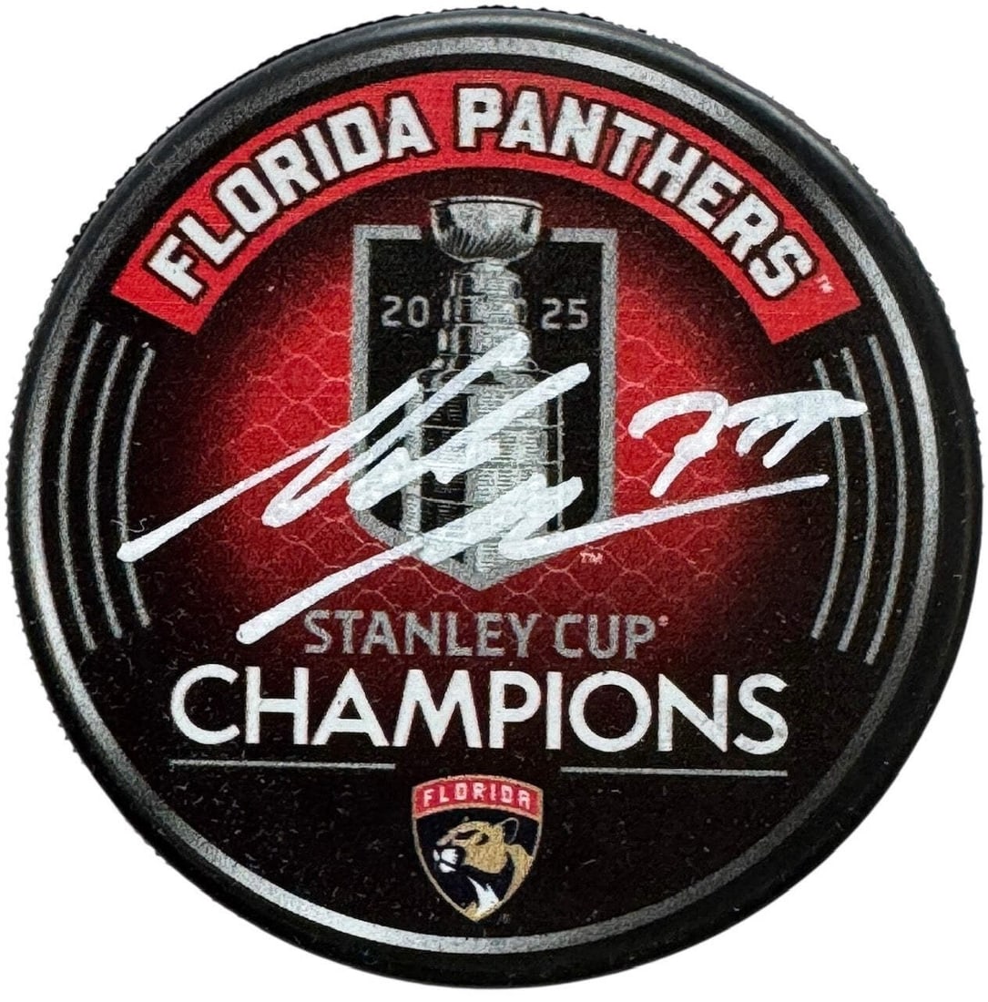 Niko Mikkola Signed Stanley Cup Champions Puck 2025 Official: Niko Mikkola Signed Stanley Cup Champions Puck 2025 Official Item Specifics: Brand: James Spence Authentication (JSA) Niko Mikkola Signed 2025 Stanley Cup Champions Official Puck Signed in white paint