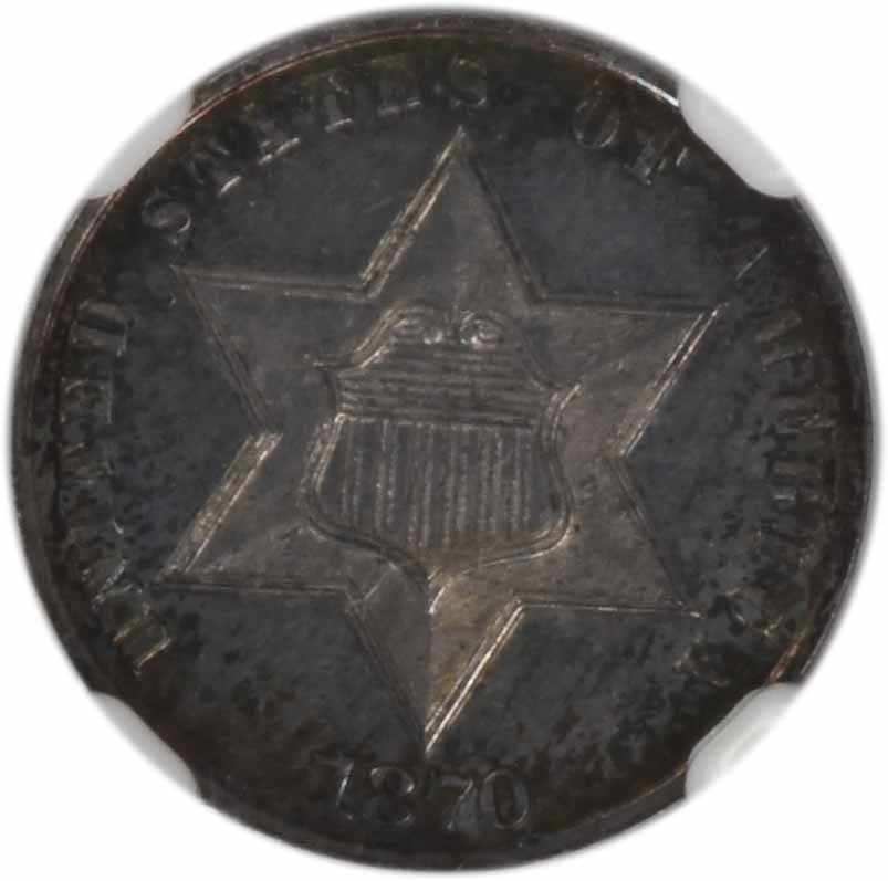 Three Cent Silver PR63 NGC CAC - 2
