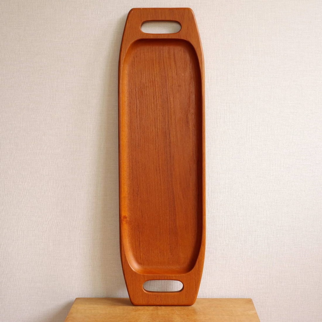 Sowe Konst Swedish Teak Tray Extra Large Solid Wood Serving Tray Vintage Rare (1 of 10)