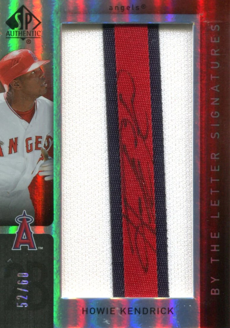 Howie Kendrick Autographed Upper Deck Card #52/ 60 (1 of 1)