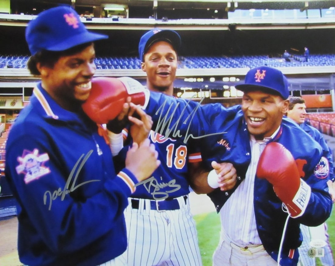 Mike Tyson/ Darryl Strawberry/ Dwight Gooden Multi-signed 16x20 Photo JSA 191973: Mike Tyson/ Darryl Strawberry/ Dwight Gooden Multi-signed 16x20 Photo JSA 191973 Item Specifics: Original/Reprint: Original Product: Photo Sport: Baseball Signed: YES Product Disclaimer: Not affiliate