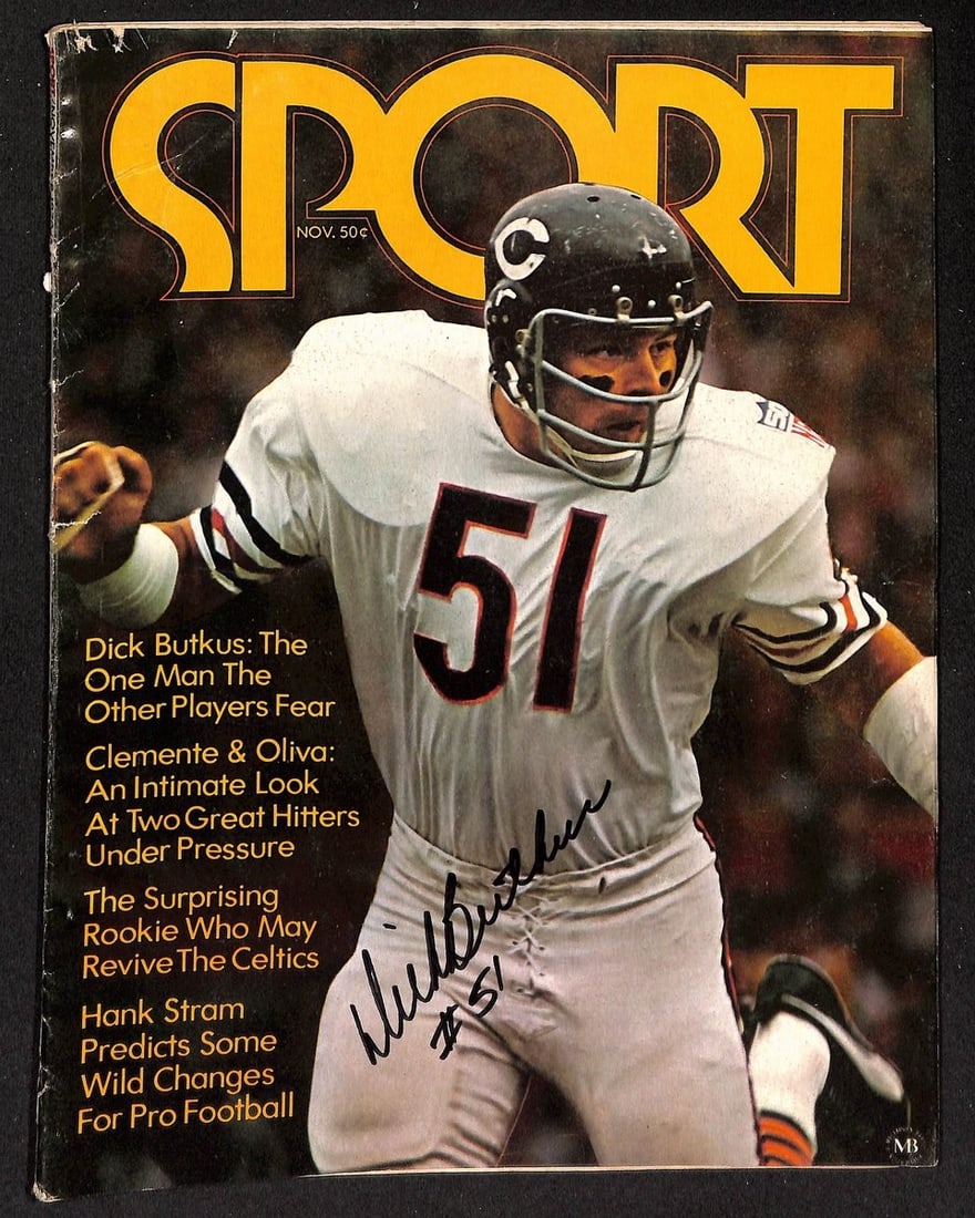 Dick Butkus HOF Signed/ Auto November 1970 SPORT Magazine No Label PSA/ DNA: Dick Butkus HOF Signed/ Auto November 1970 SPORT Magazine No Label PSA/ DNA Item Specifics: Original/Reprint: Original Product: Magazine Sport: Football Product Disclaimer: Not affiliated with any tea