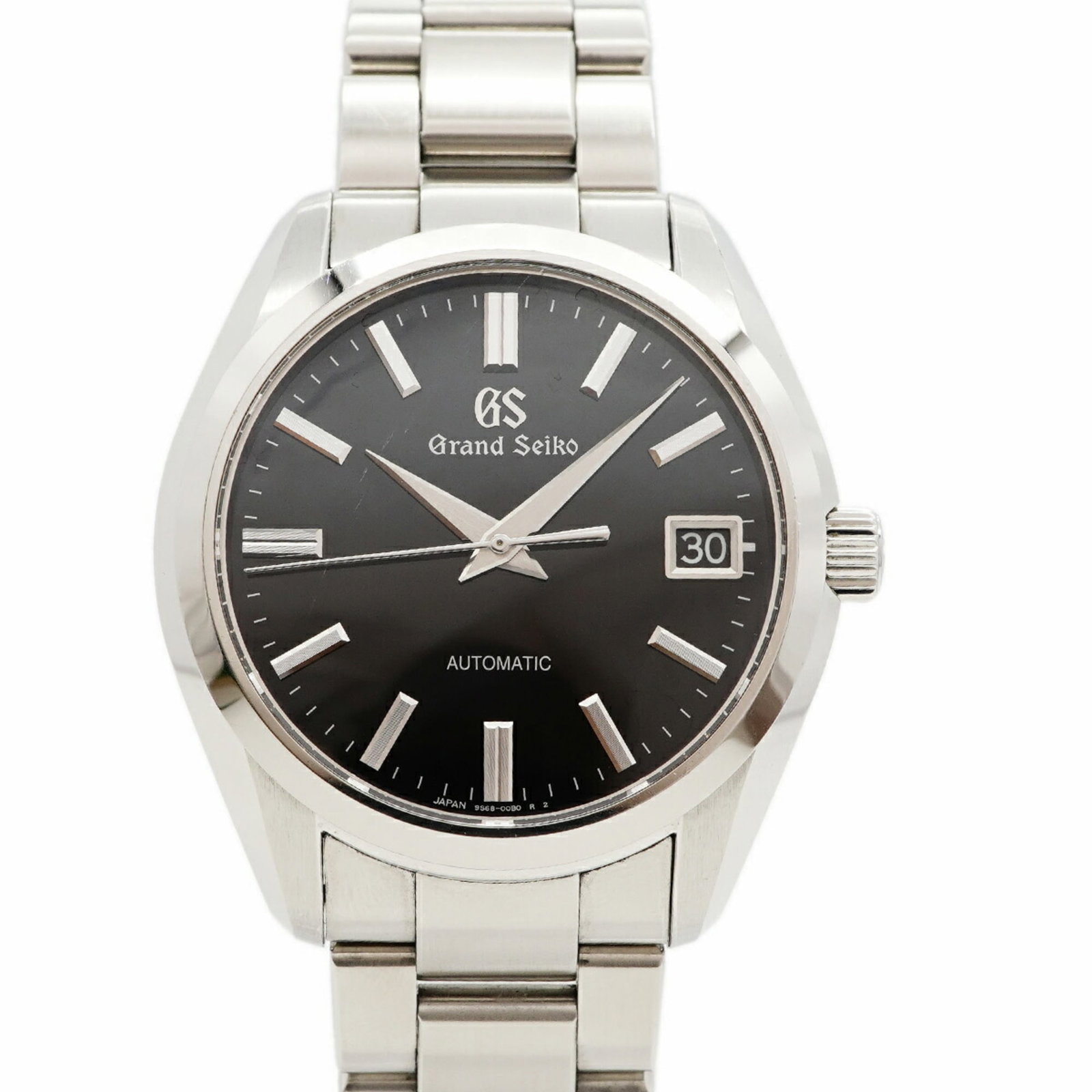 Seiko Wristwatch: Seiko Wristwatch Stainless steel band adds durability to the sleek design of this black dial Seiko wristwatch, featuring a self-winding automatic movement. The 41.9mm case diameter and 19cm wrist size