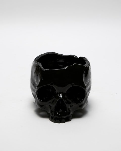 Black ceramic planter pot signed maruoka kazumichi unique with box coa art (1 of 2)