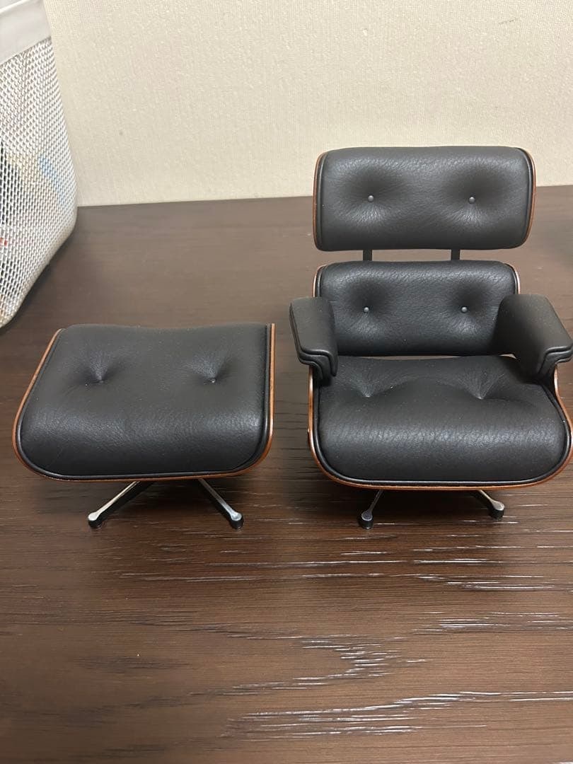 Vitra Design Museum Miniature Collection Lounge Chair Ottoman Collectible Object (1 of 5)