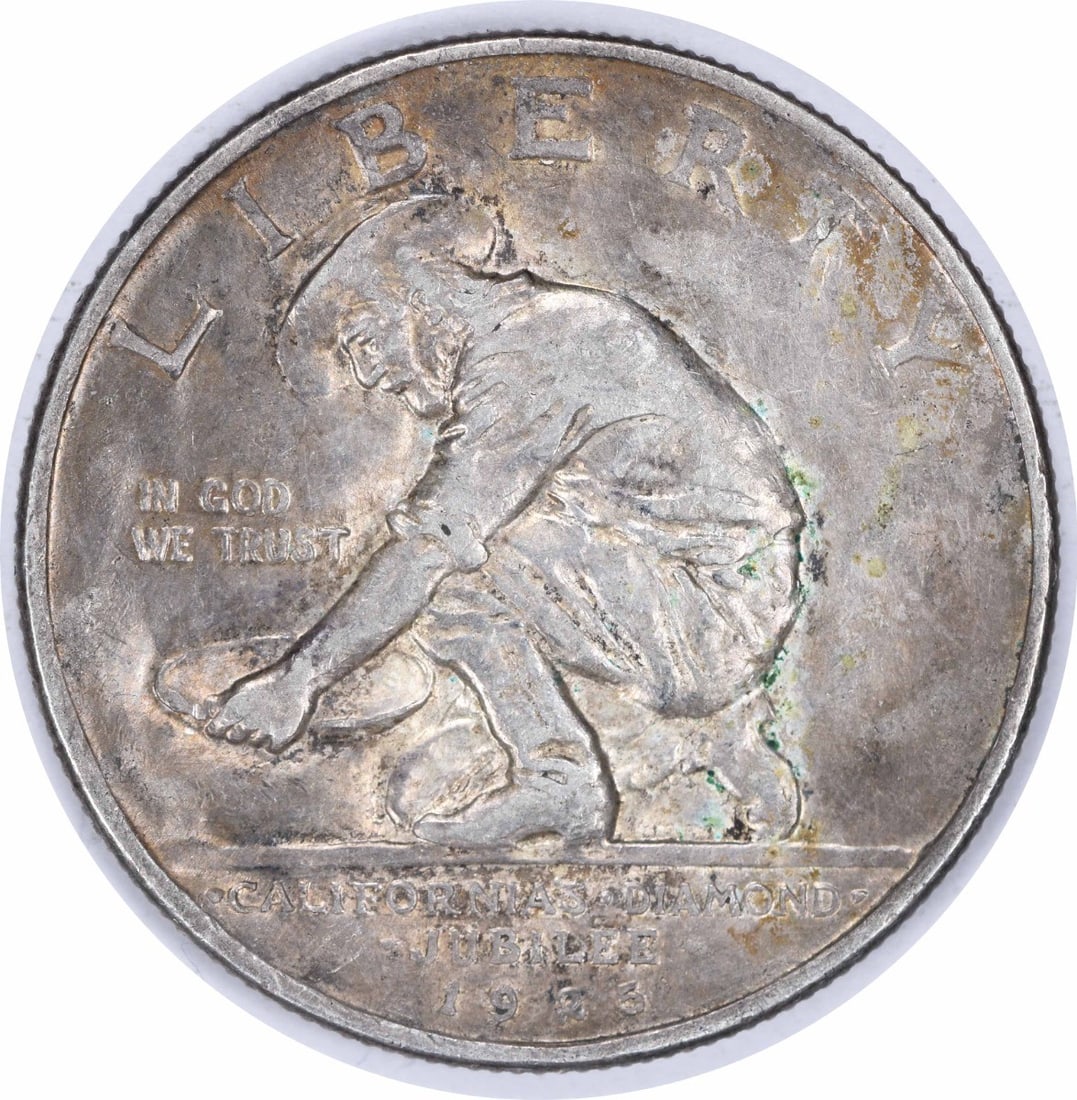 California Commemorative Silver Half Dollar 1925-S AU Uncertified: California Commemorative Silver Half Dollar 1925-S AU Uncertified The California Commemorative Silver Half Dollar 1925-S features an AU grade, showcasing its circulated condition. This commemorative c