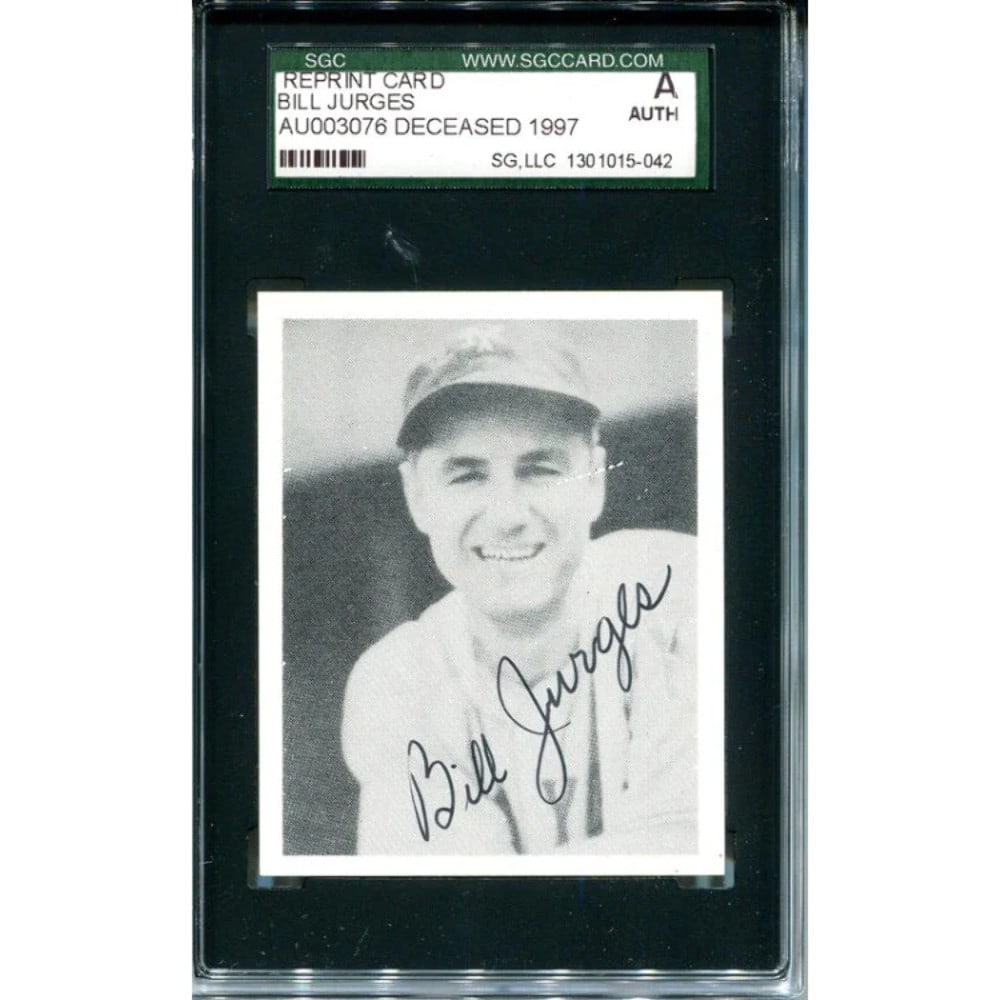 Autographed Card Reprint By Jurges Bill (1 of 2)
