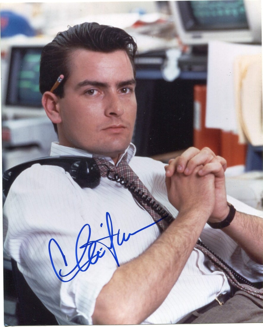 Sheen Charlie Autographed Photo: Sheen Charlie Autographed Photo Item Specifics: Charlie Sheen Autographed 8x10 Photo Photo is signed in blue sharpie Item is authenticated by Rich Altman's , and will be accompanied with a COA from . 