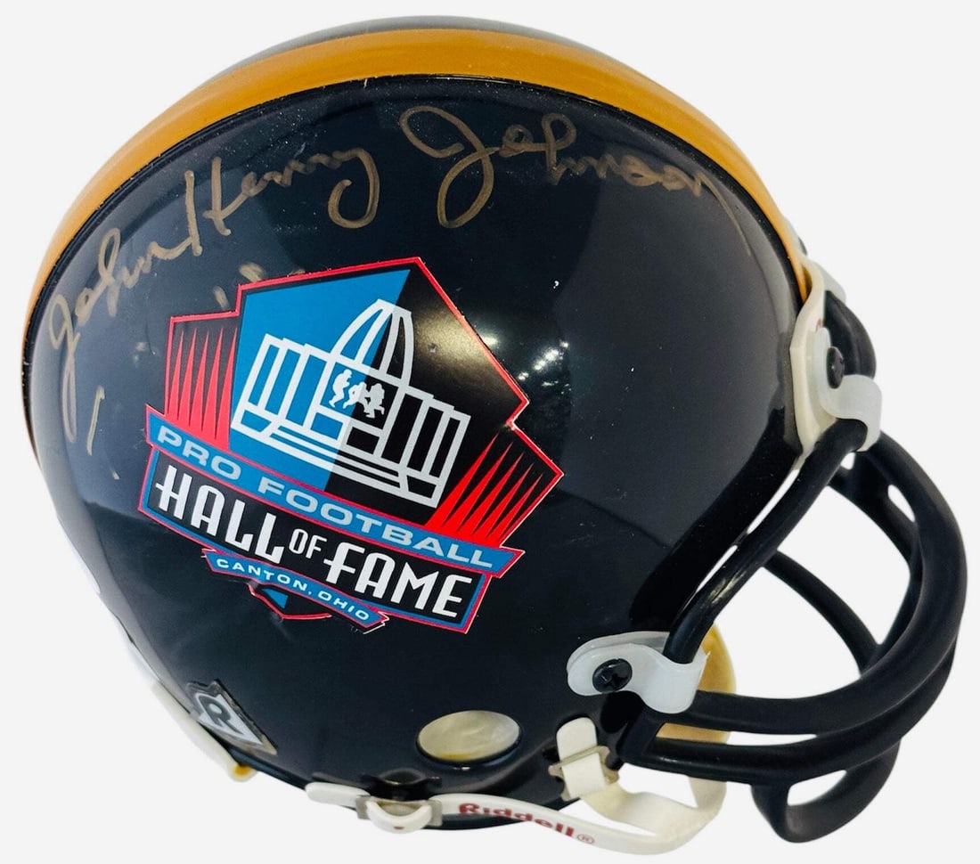 Steelers Mini Helmet Autographed By John Henry Johnson (1 of 3)