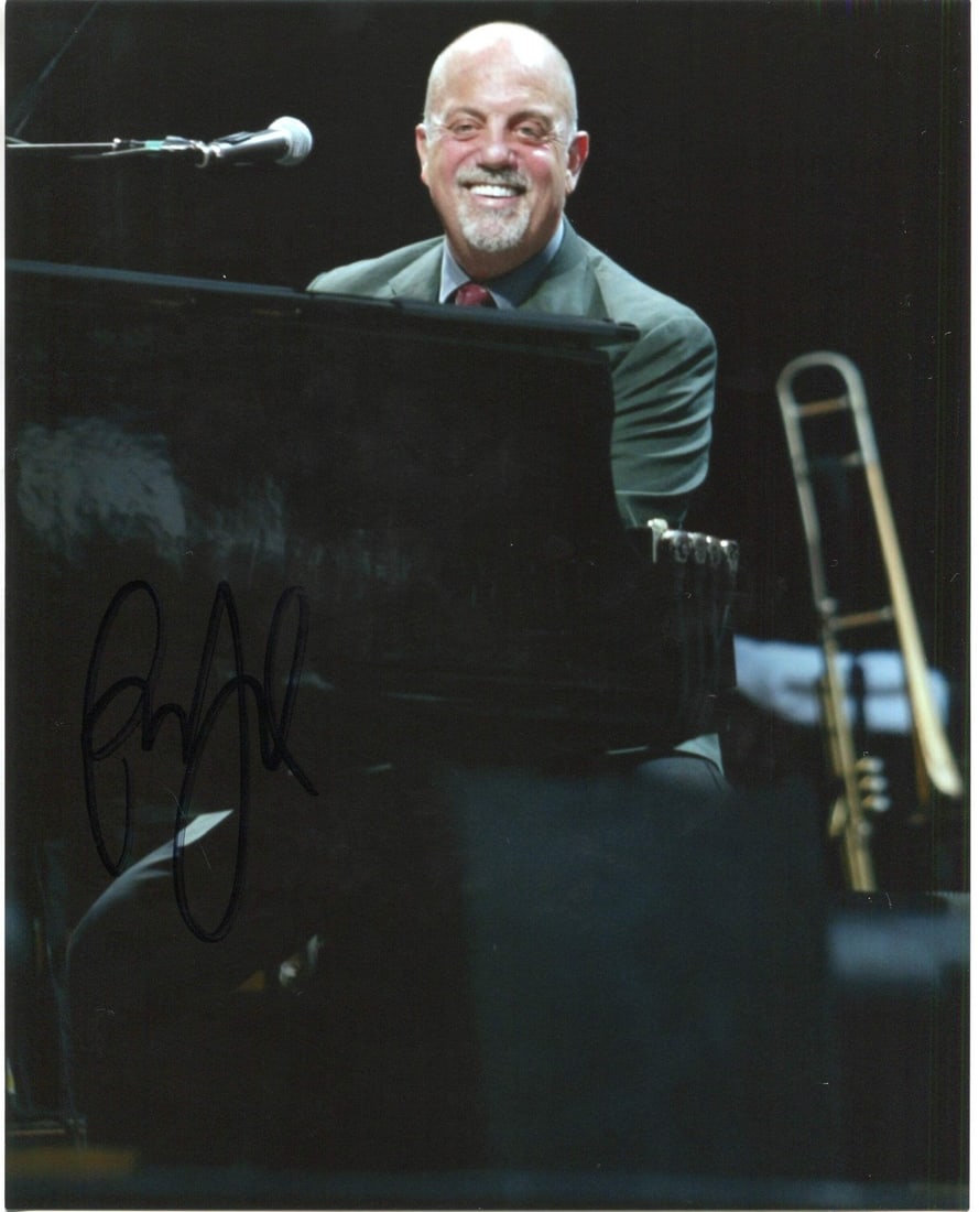 Billy Joel Autographed 8x10 Photo: Billy Joel Autographed 8x10 Photo Billy Joel's sharpie signature adds a personal touch to this 8x10 photo, making it a unique piece for music fans. The item comes with authentication from and a Certif