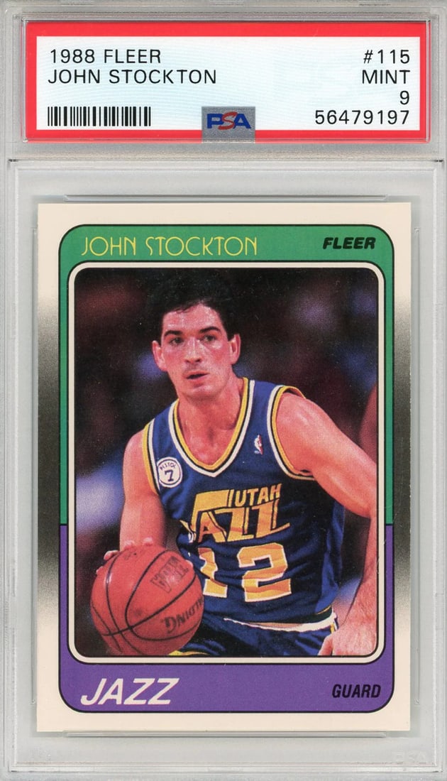 Stockton John 1988 PSA Card #115 Fleer (1 of 2)