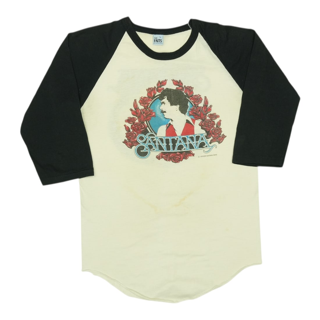 Santana Jersey Shirt 1979: Santana Jersey Shirt 1979 Large, vintage Santana Jersey Shirt from 1979 features front and back graphics. The shirt measures 18 inches pit to pit and 27 inches collar to hem, with a relaxed fit. Arriv