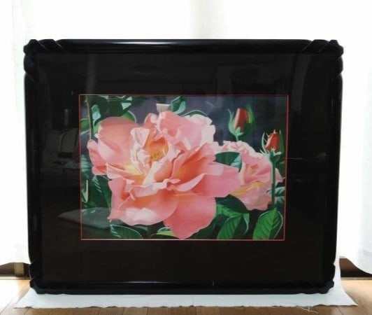 Brian Davis "Salmon Rose" Signed Serigraph Limited Edition Floral Art (1 of 10)