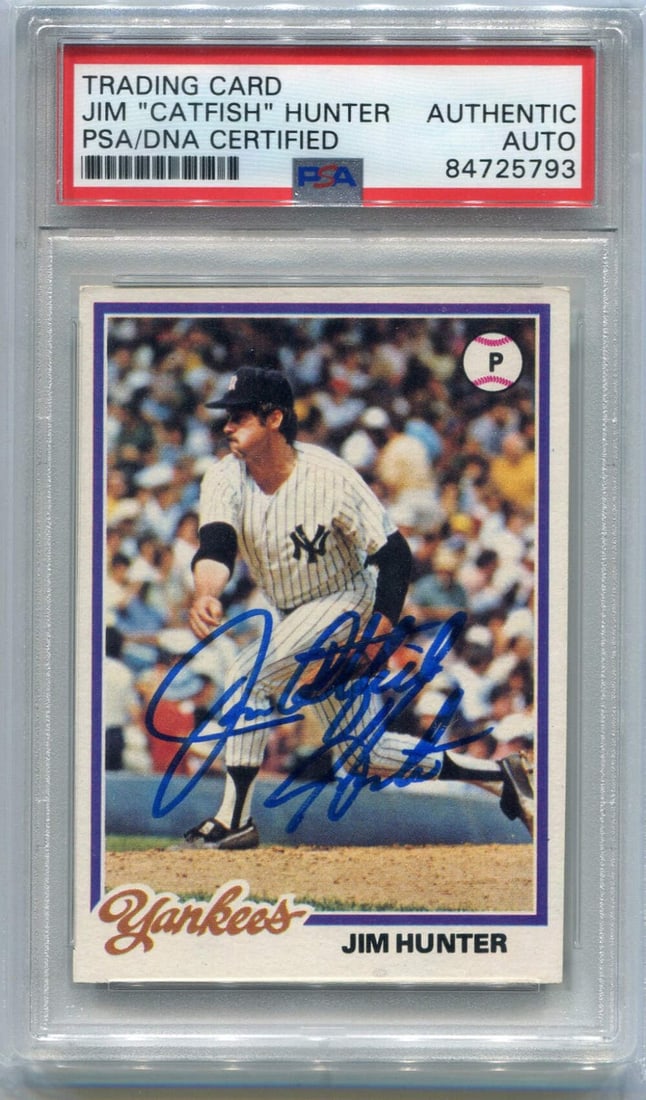 Jim Catfish Hunter 1978 Topps Autographed Card PSA Authenticated: Jim Catfish Hunter 1978 Topps Autographed Card PSA Authenticated Item Specifics: Jim Catfish Hunter 1978 Topps Autographed Card PSA AuthenticatedPacked and shipped from Dania Beach Florida. Product Di