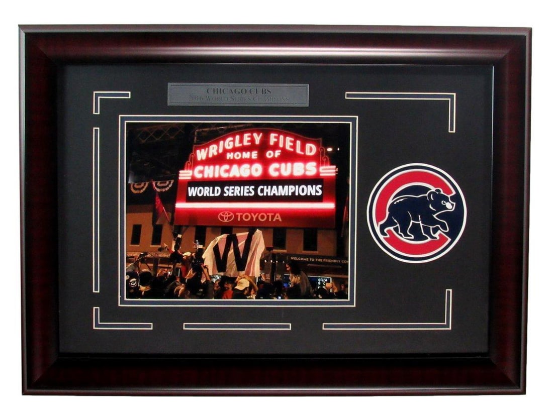 Chicago Cubs World Series Champions Commemorative Photo Collage Framed 189607 (1 of 2)