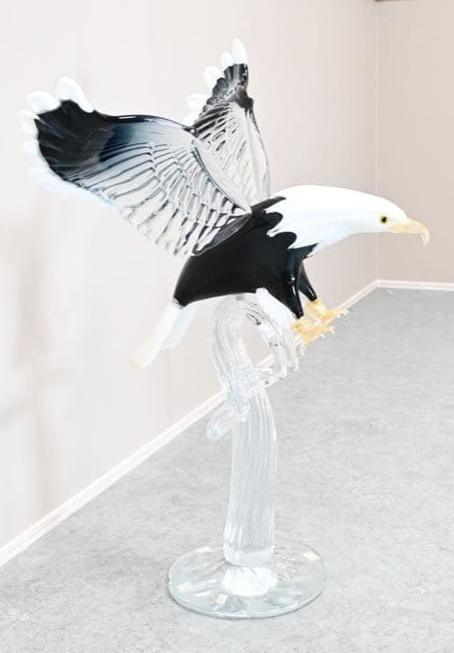 Eagle Glass Sculpture Crystal Large Italy 93cm Zanetti Murano (1 of 10)