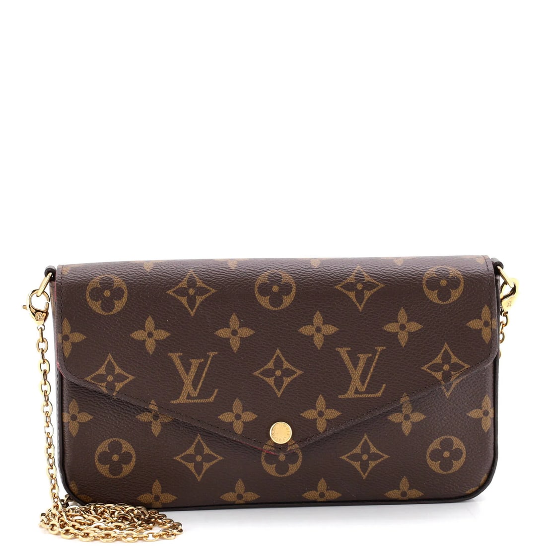 Monogram canvas pochette felicie by louis vuitton: Monogram canvas pochette felicie by louis vuitton The Louis Vuitton Felicie Pochette Monogram Canvas Cross Body Bag boasts a timeless design with its iconic monogram pattern and classic brown exterior