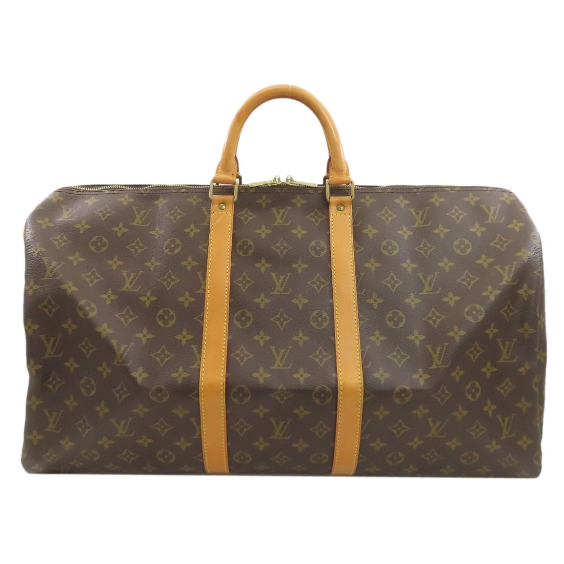 Monogram Canvas Louis Vuitton Kiepol 55 Boston Bag M41424: Monogram Canvas Louis Vuitton Kiepol 55 Boston Bag M41424 Monogram canvas exterior gives the Boston bag its distinctive look. The brown color and classic design make it a timeless choice for those who