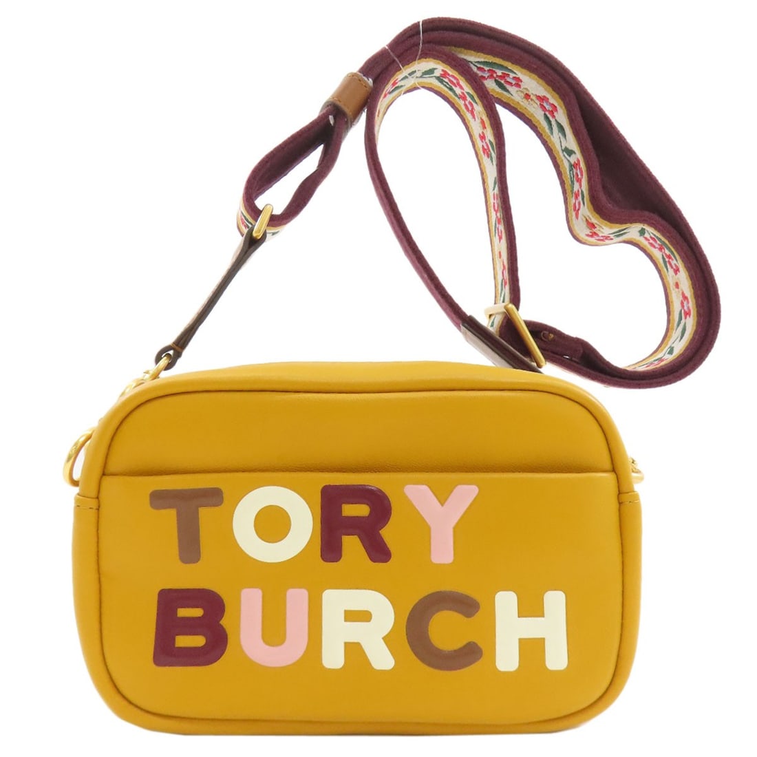 High frequency leather shoulder bag by Tory Burch Perry: High frequency leather shoulder bag by Tory Burch Perry Yellow leather shoulder bag by Tory Burch Perry, featuring high frequency design. Made from exterior leather and boasting a vibrant yellow color