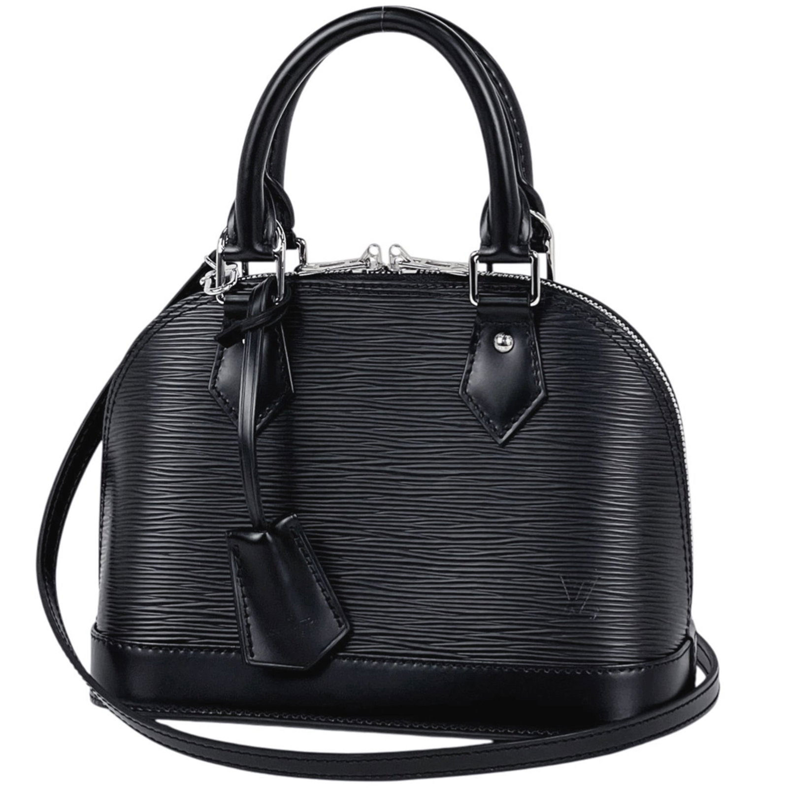Epi Leather Handbag Louis Vuitton Shoulder: Epi Leather Handbag Louis Vuitton Shoulder Epi leather handbag with classic Louis Vuitton design, featuring a timeless black color and sleek shoulder strap. This stylish bag measures 17.5cm x 23cm x 1