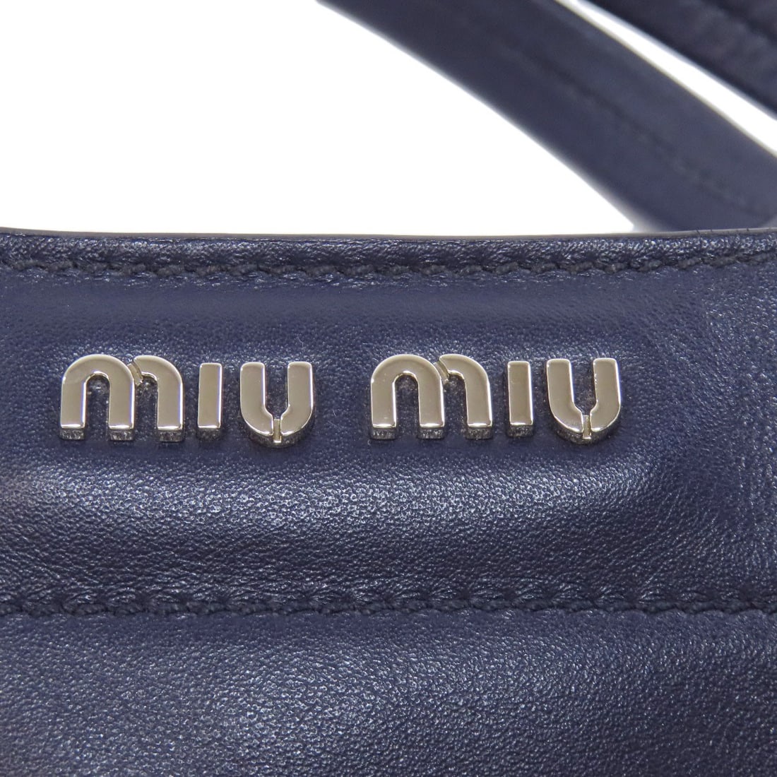Logo tote bag leather Miumiu - 12