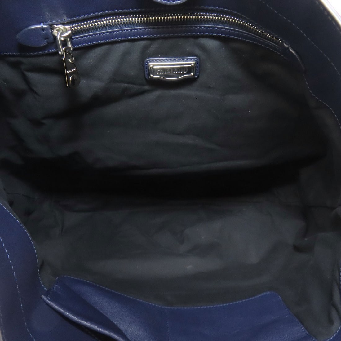 Logo tote bag leather Miumiu - 5