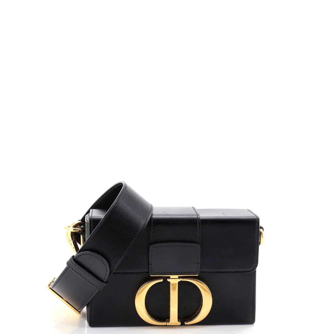 Christian Dior 30 Montaigne Box Bag Leather: Christian Dior 30 Montaigne Box Bag Leather The Christian Dior 30 Montaigne Box Bag Leather features a sleek black leather exterior with gold hardware, showcasing the iconic design of the House of Dio