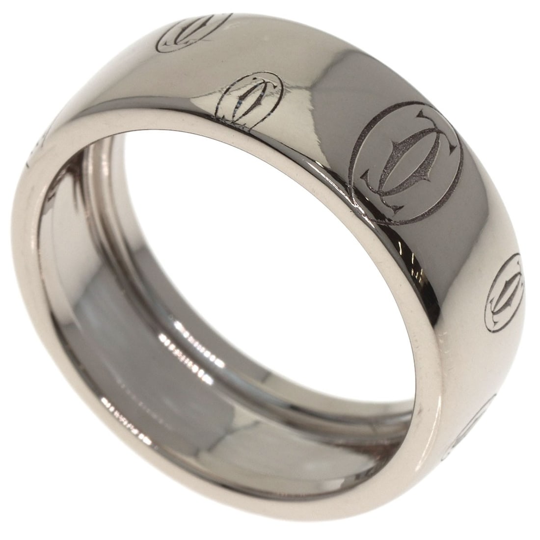 Cartier White Gold Happy Birthday 59 Ring: Cartier White Gold Happy Birthday 59 Ring Cartier White Gold Happy Birthday 59 Ring - A timeless piece featuring K18 white gold, adorned with intricate details and bearing the signature of its creator