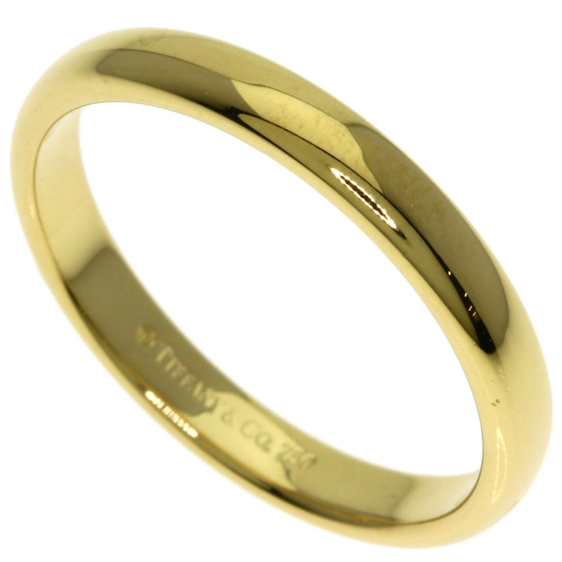 Tiffany Co Wedding Ring K18 Gold: Tiffany Co Wedding Ring K18 Gold K18 Yellow Gold Tiffany Co Wedding Ring, available in size 8.25(US). This K18 gold ring features the iconic Tiffany & Co brand and boasts a luxurious gold metal exteri