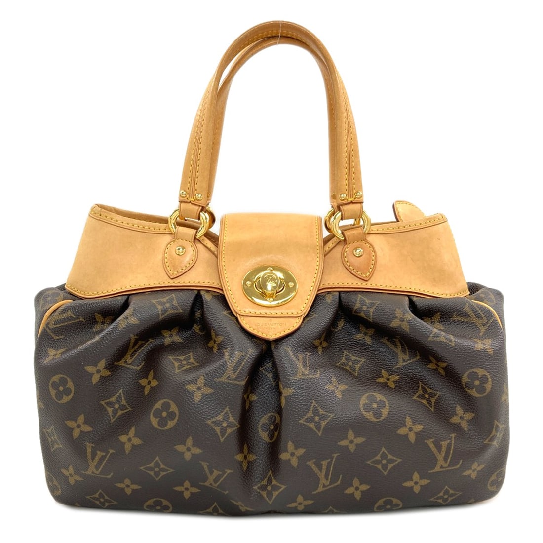 Handbag canvas monogram pm boesi louis vuitton: Handbag canvas monogram pm boesi louis vuitton Monogram canvas handbag with brown exterior, featuring the iconic LOUIS VUITTON design. This classic style boasts a timeless look and feel, perfect for e