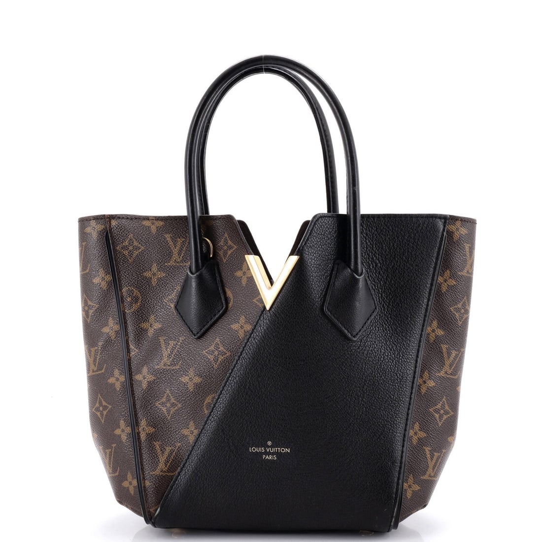 Louis Vuitton Kimono Handbag Monogram Canvas and Leather PM: Louis Vuitton Kimono Handbag Monogram Canvas and Leather PM Brown Louis Vuitton Kimono Handbag Monogram Canvas and Leather PM, featuring a classic totes design with heavy corner wear, scuffs, cracking