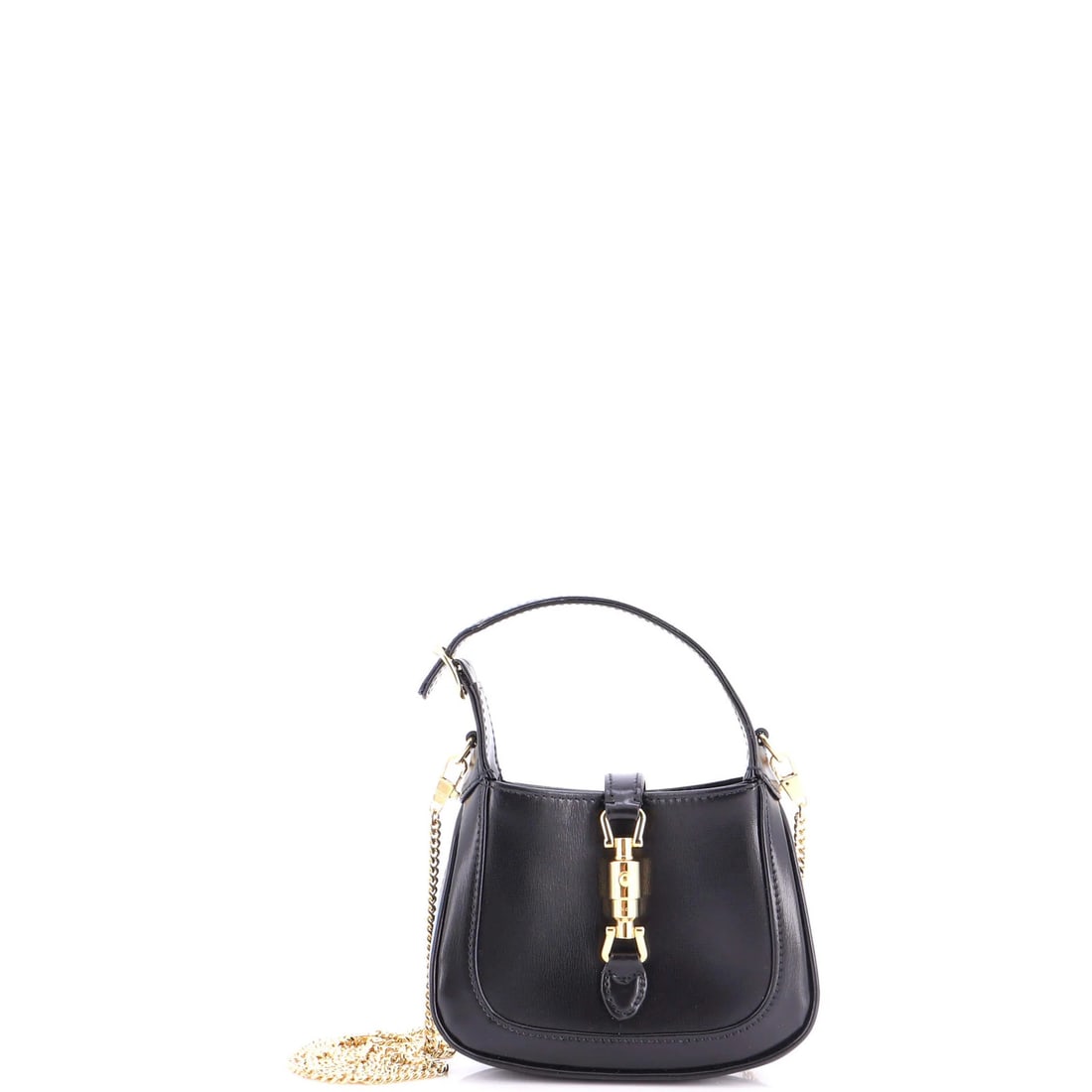 Gucci Jackie 1961 Chain Hobo Leather Super Mini: Gucci Jackie 1961 Chain Hobo Leather Super Mini Small but mighty, the Gucci Jackie 1961 Chain Hobo Leather Super Mini is a stylish and compact super mini hobo bag that makes a statement. With its