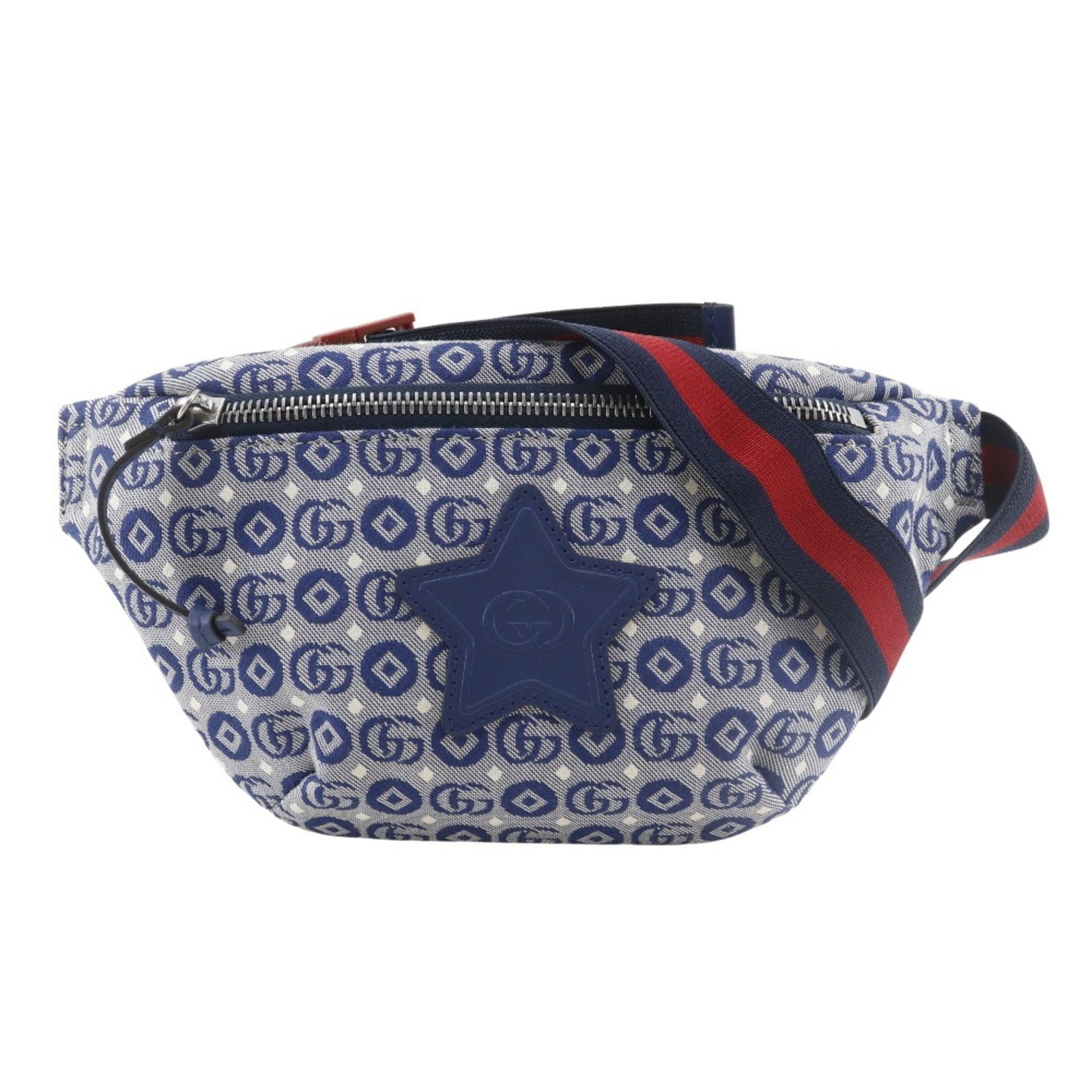 Canvas Fanny Pack Gucci: Canvas Fanny Pack Gucci Canvas Fanny Pack Gucci. This blue canvas fanny pack features the iconic Gucci brand and measures 13cm x 21cm x 4cm. The bag bears a signature, adding a touch of personal