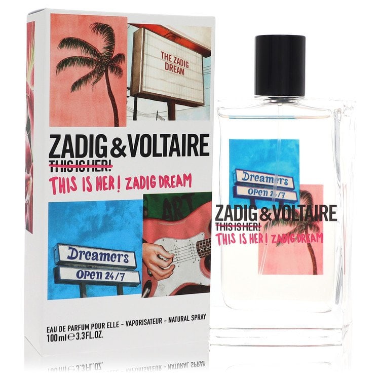 This Is Her! Zadig Dream by Zadig & Voltaire Eau De Parfum Spray 3.4 oz: This Is Her! Zadig Dream by Zadig & Voltaire Eau De Parfum Spray 3.4 oz Zadig & Voltaire's Eau De Parfum Spray, This Is Her!, is a sophisticated scent for women. The fragrance features notes that evok
