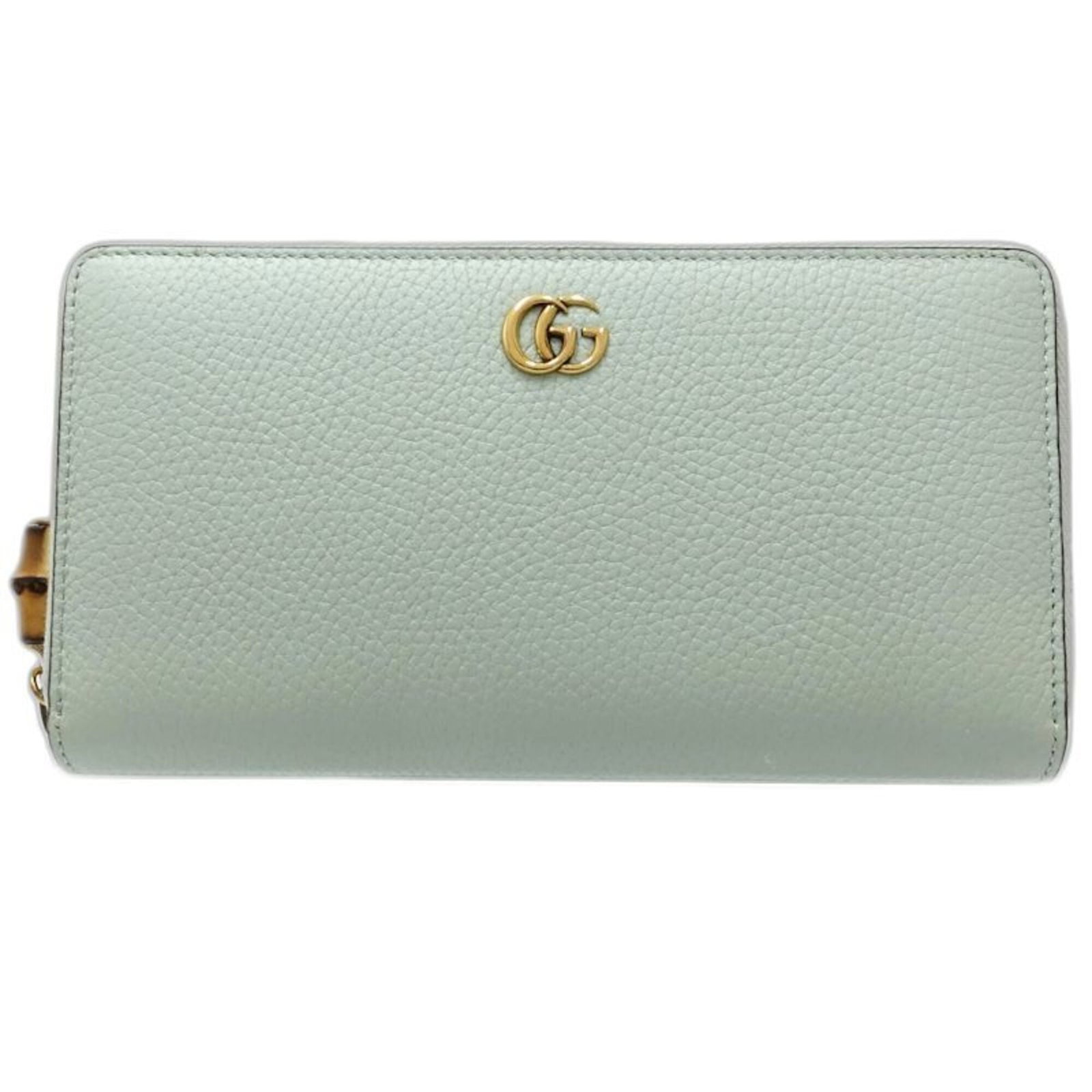 Leather Bi Fold Wallet Gucci: Leather Bi Fold Wallet Gucci Pale green leather Gucci bi-fold wallet with classic design and elegant proportions, measuring 11cm x 20cm x 2.5cm. This long wallet features high-quality materials and a 