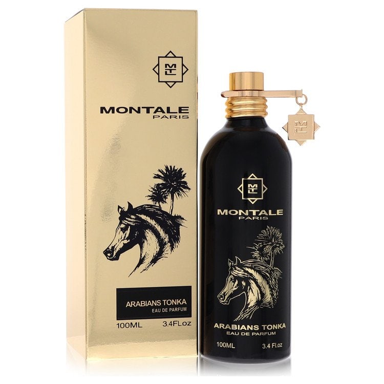 Montale Arabians Tonka by Montale Eau De Parfum Spray (Unisex) 3.4 oz: Montale Arabians Tonka by Montale Eau De Parfum Spray (Unisex) 3.4 oz Saffron and citrusy bergamot create a sweet and spicy opening, while agarwood and Bulgarian rose add a balsamic, woodsy oud with a