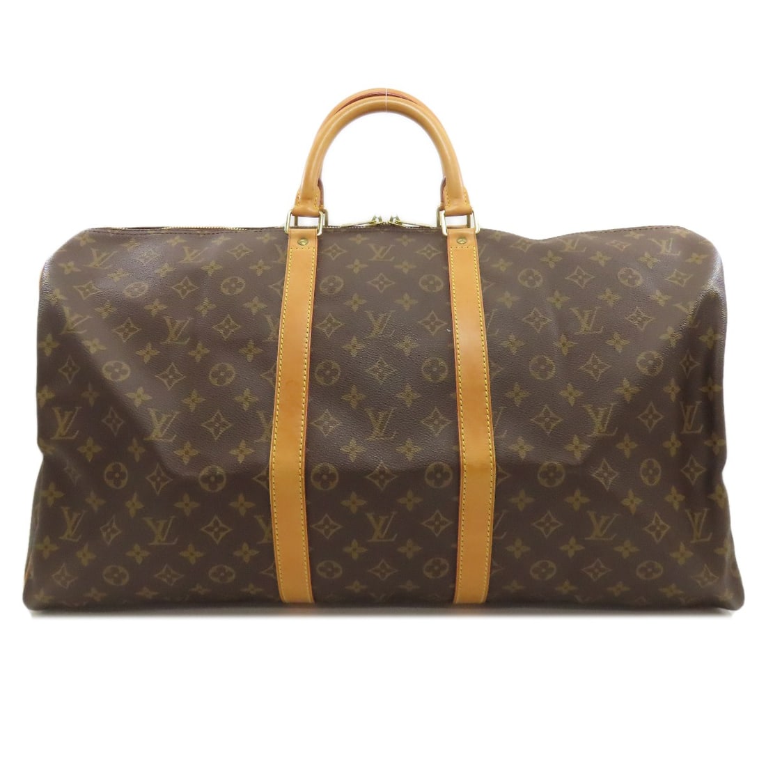 Monogram Canvas Louis Vuitton Kiepol 55 Boston Bag M41424: Monogram Canvas Louis Vuitton Kiepol 55 Boston Bag M41424 Monogram canvas exterior gives the Boston bag its distinctive look. The brown color and classic design make it a timeless choice for those who