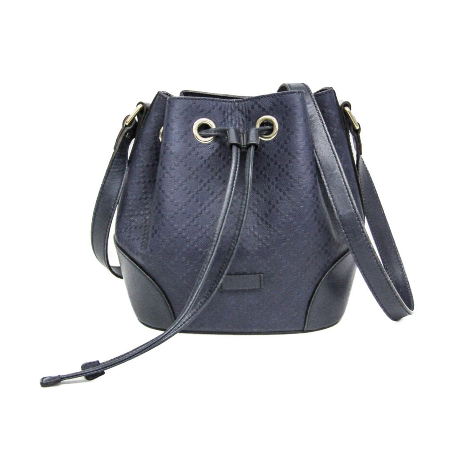 Handbag Leather Gucci Bag Shoulder: Handbag Leather Gucci Bag Shoulder Navy leather shoulder bag with champagne gold hardware, featuring an open pocket and belt closure. The bright diamante design adds a touch of elegance to this classi