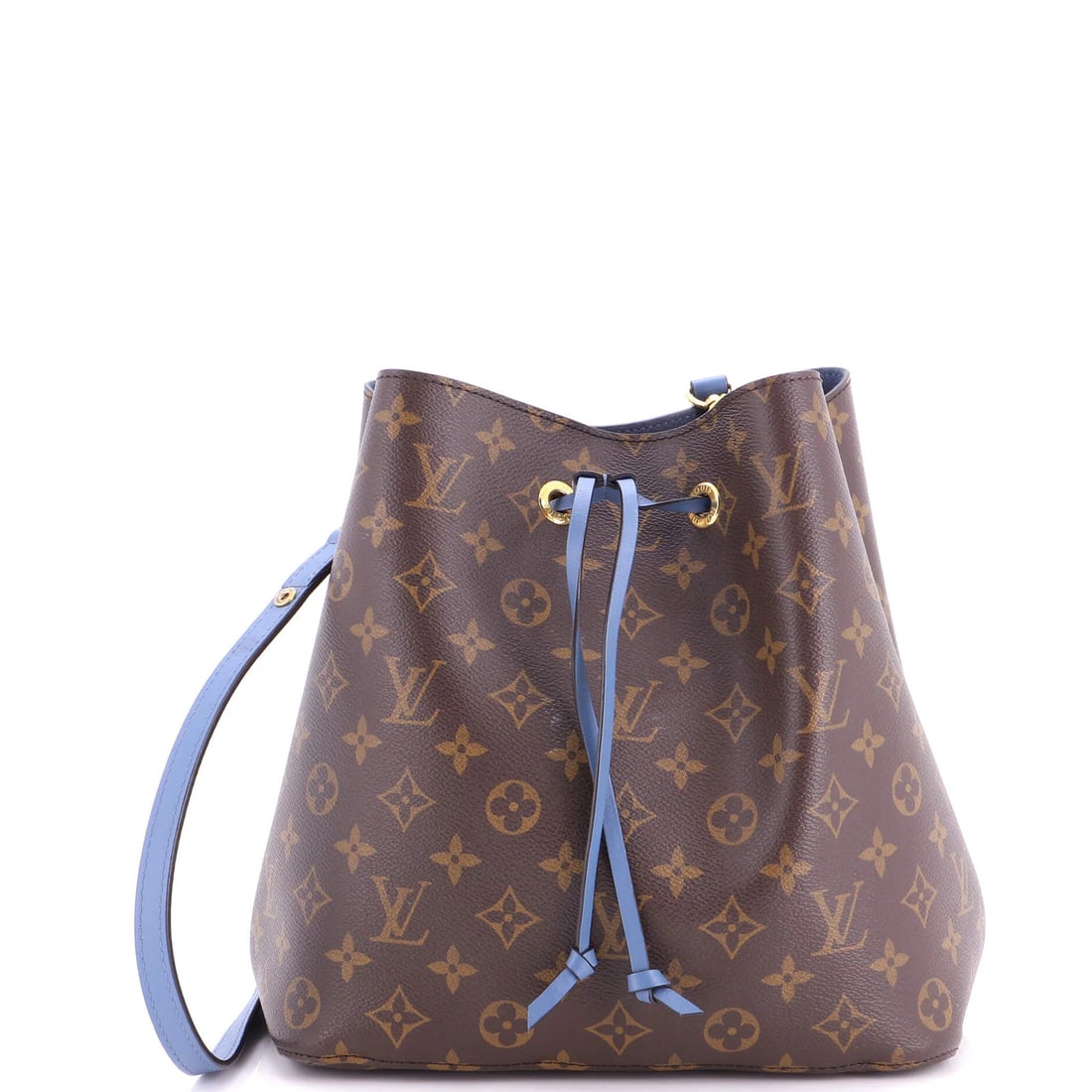 NeoNoe MM Monogram Canvas with Leather Handbag Louis Vuitton: NeoNoe MM Monogram Canvas with Leather Handbag Louis Vuitton Brown Louis Vuitton NeoNoe MM Monogram Canvas with Leather Handbag, featuring a classic bucket style and gold hardware. The handbag boasts 
