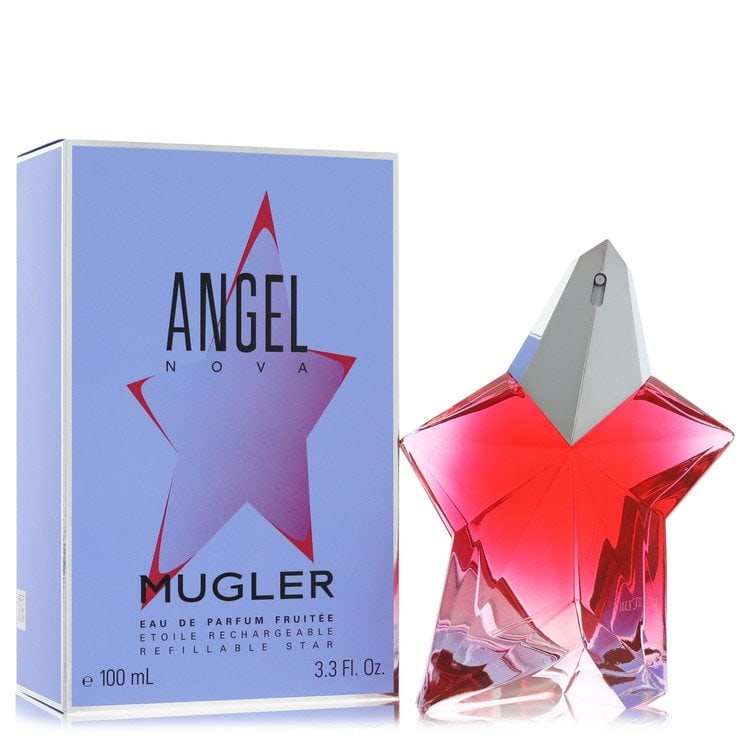 Angel Nova by Thierry Mugler Eau De Parfum Refillable Spray 3.4 oz: Angel Nova by Thierry Mugler Eau De Parfum Refillable Spray 3.4 oz Angel Nova by Thierry Mugler Eau De Parfum Refillable Spray 3.4 oz features an irresistible blend of ripe raspberry and sweet litchi 