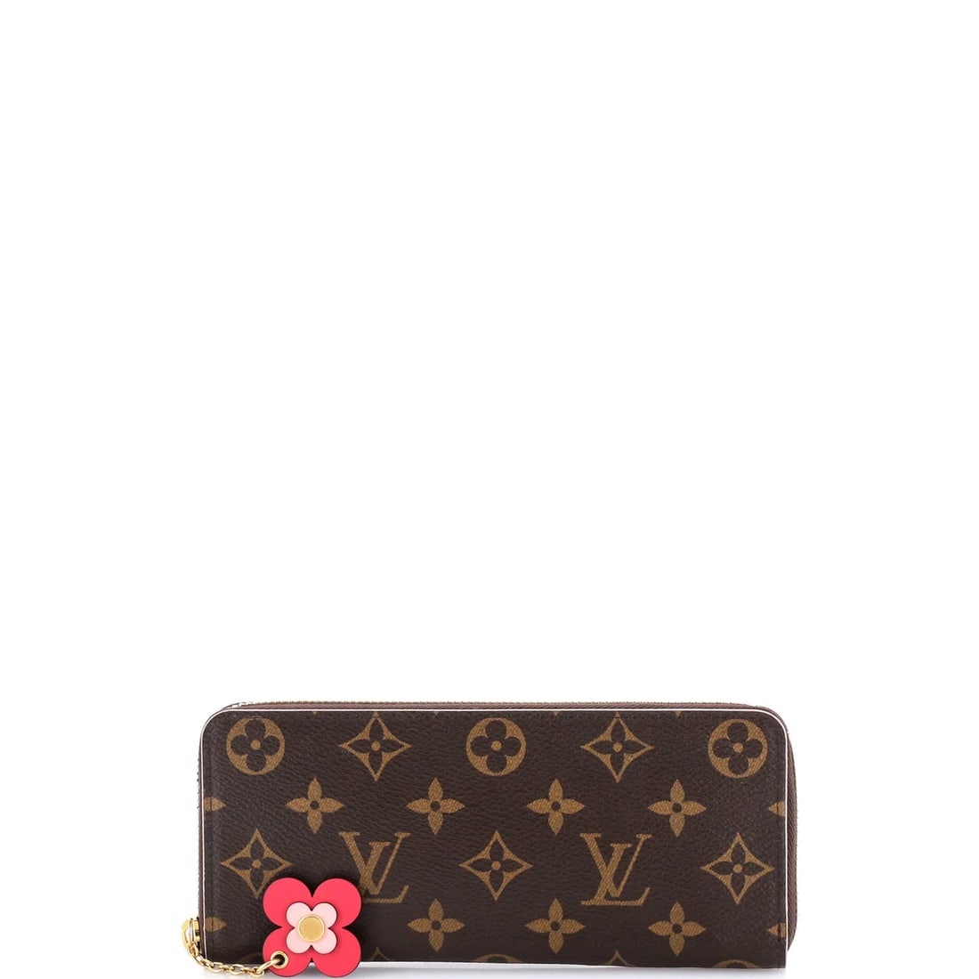 Louis Vuitton Clemence Wallet Limited Edition Blooming Flowers Monogram Canvas: Louis Vuitton Clemence Wallet Limited Edition Blooming Flowers Monogram Canvas Brown canvas coated wallet with blooming flowers monogram from Louis Vuitton's Clemence Limited Edition collection.