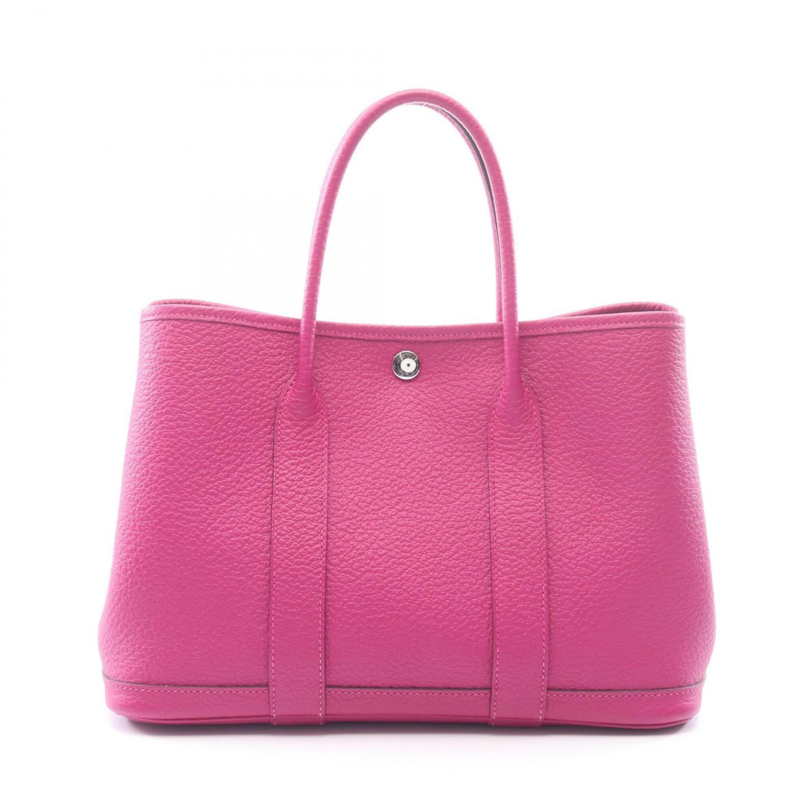 Hermes Handbag Tote Bag Country Leather: Hermes Handbag Tote Bag Country Leather Country leather tote bag from Hermes, featuring pink and rose purple hues. This stylish handbag measures 21cm x 30cm x 14cm and boasts a classic design. A notab