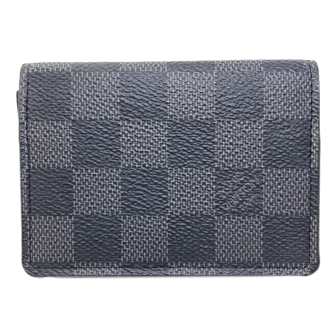 Louis Vuitton N63338 Anne Vert Cult De Visit Business Card Holder Card Case: Louis Vuitton N63338 Anne Vert Cult De Visit Business Card Holder Card Case Black Damier canvas card case by LOUIS VUITTON features a classic design with a signature. Made from high-quality materials,