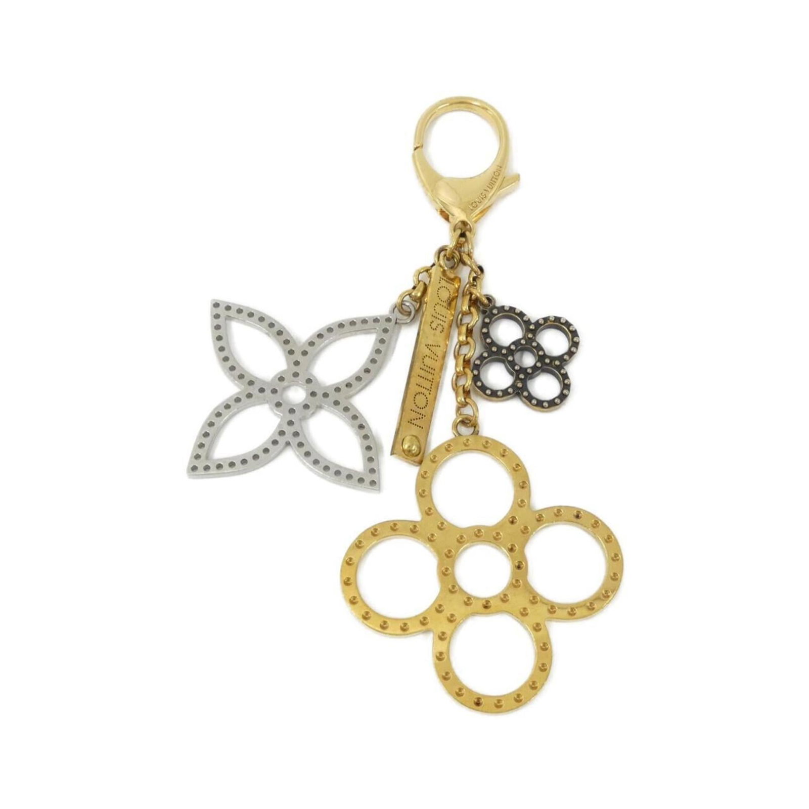 Keyring by Louis Vuitton: Keyring by Louis Vuitton Gold and Silver Keyring by Louis Vuitton. A stylish accessory for everyday carry, this keyring features the iconic brand's signature style. Made from high-quality materials, i