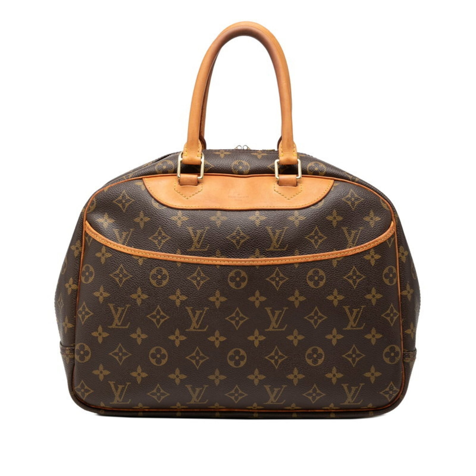Vuitton Louis Handbag Pvc Leather: Vuitton Louis Handbag Pvc Leather The Vuitton Louis Handbag in Brown PVC Leather features a classic Monogram design and a sturdy zipper closure. Made from high-quality PVC leather, this stylish handba