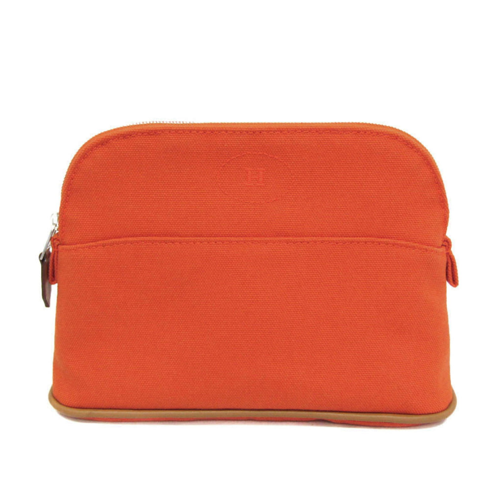 Cotton pouch by Hermes: Cotton pouch by Hermes Cotton pouch by Hermes, featuring an iconic orange color and sleek design. Made from high-quality cotton, this compact pouch measures 14cm x 20cm x 7cm and weighs just 110g, mak