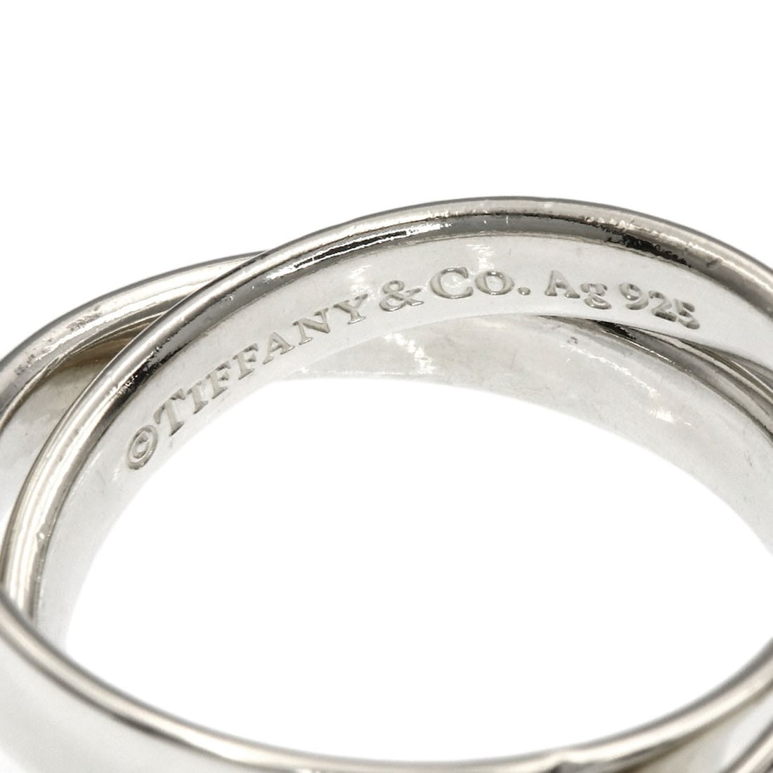 Silver Interlocking Ring Tiffany&Co. - 4