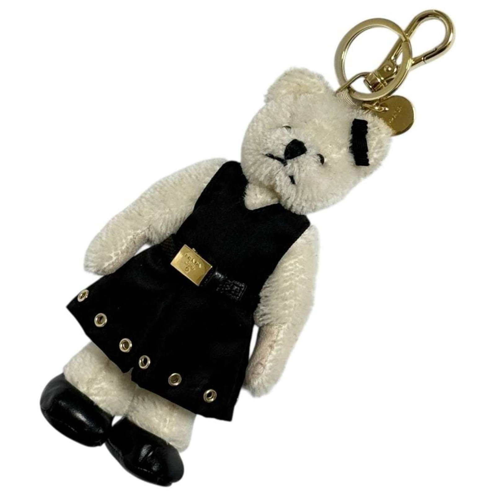 Cotton Metal Keyring Prada: Cotton Metal Keyring Prada Item Specifics: Brand: Prada Type: Keyring Gender: Men,Women,Girls,Boys Material: Cotton, Metal Size (HxWxD): 20cm x 9cm / 7.87'' x 3.54'' Product Disclaimer: Measurements a